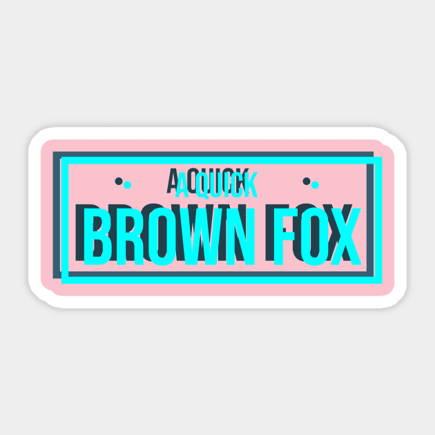 Logo Teal on Teal Sticker by ABrownFox